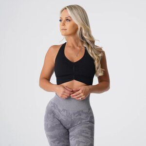 NVGTN Black Cinched Seamless Bra